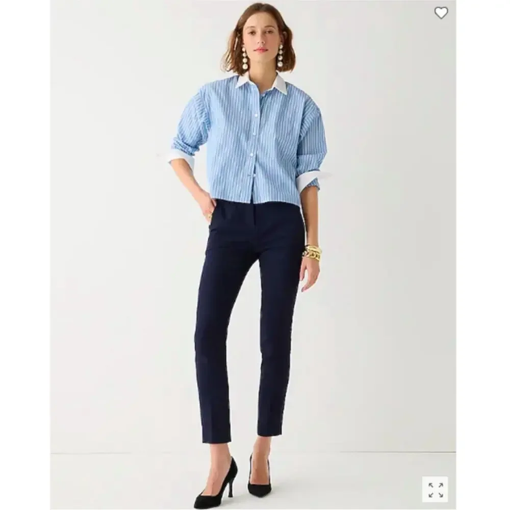 J. Crew Pants High Rise Cameron Dress Pant Navy Blue H6573 Size 4 Fall 2022
